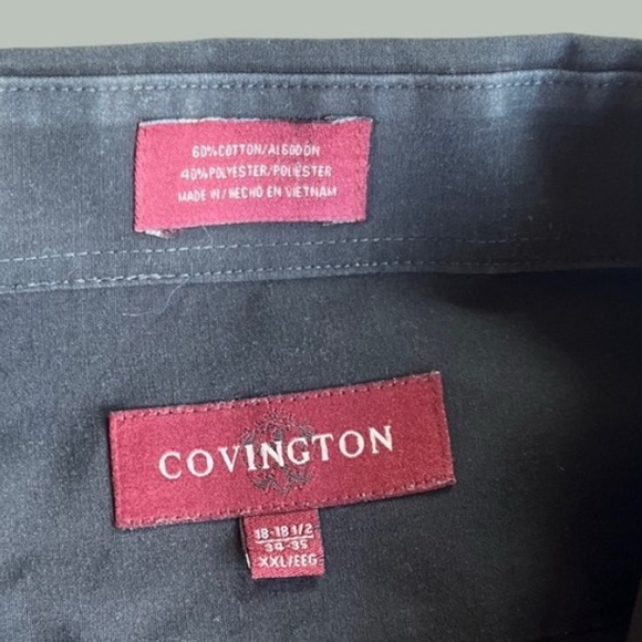 Covington Black Button Down Dress Casual Shirt - Picture 5 of 16